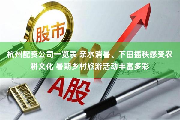 杭州配资公司一览表 亲水消暑、下田插秧感受农耕文化 暑期乡村旅游活动丰富多彩